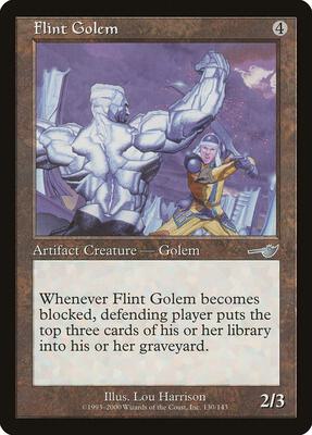 Flint Golem card from Nemesis
