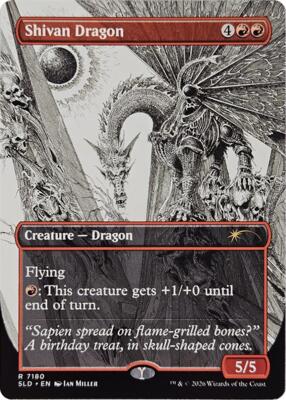 Shivan Dragon (7180) card from Secret Lair Drop Series