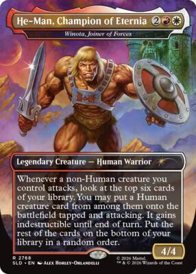 He-Man, Champion of Eternia - Winota, Joiner of Forces card from Secret Lair Drop Series