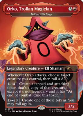 Orko, Trollan Magician - Delina, Wild Mage card from Secret Lair Drop Series