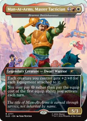 Man-At-Arms, Master Tactician - Bruenor Battlehammer card from Secret Lair Drop Series