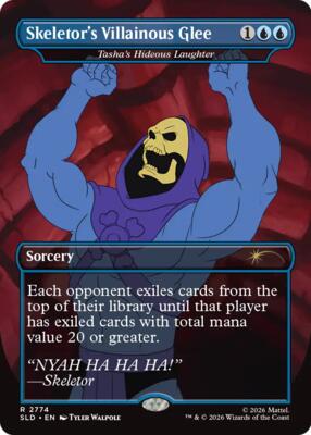 Skeletor's Villainous Glee - Tasha's Hideous Laughter card from Secret Lair Drop Series