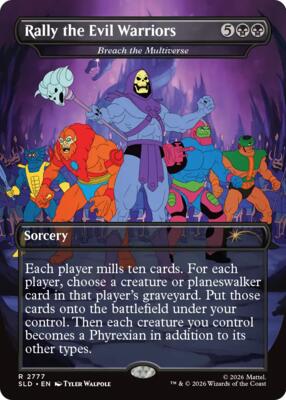 Rally the Evil Warriors - Breach the Multiverse card from Secret Lair Drop Series