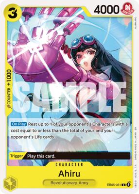 Ahiru card from Extra Booster: One Piece Heroines Edition Vol. 2