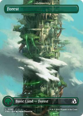 Forest (Borderless) (0395) card from Reality Fracture