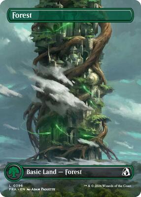 Forest (Borderless) (0396) card from Reality Fracture