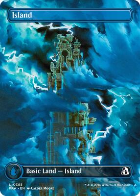 Island (Borderless) (0385) card from Reality Fracture