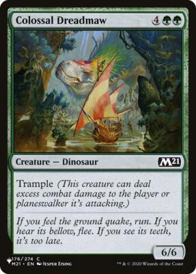 Colossal Dreadmaw (M21) card from The List Reprints
