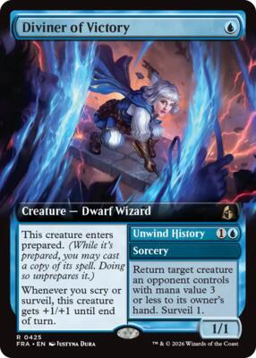 Diviner of Victory (Extended Art) card from Reality Fracture