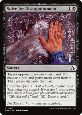 Solve for Disappointment card from Reality Fracture