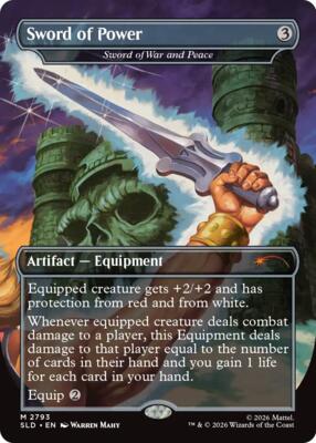 Sword of Power - Sword of War and Peace card from Secret Lair Drop Series