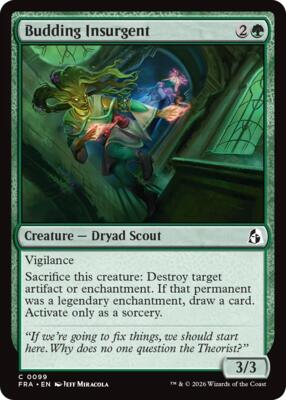 Budding Insurgent card from Reality Fracture