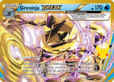Greninja BREAK card from ME: 30th Celebration Classic Collection