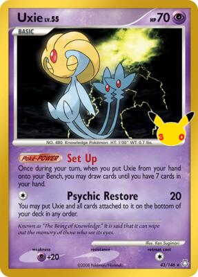 Uxie card from ME: 30th Celebration Classic Collection
