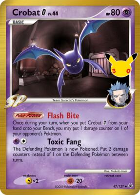 Crobat G card from ME: 30th Celebration Classic Collection