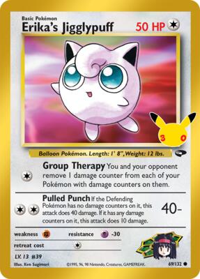 Erika's Jigglypuff card from ME: 30th Celebration Classic Collection