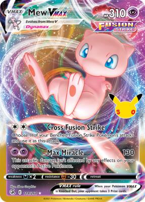 Mew VMAX card from ME: 30th Celebration Classic Collection