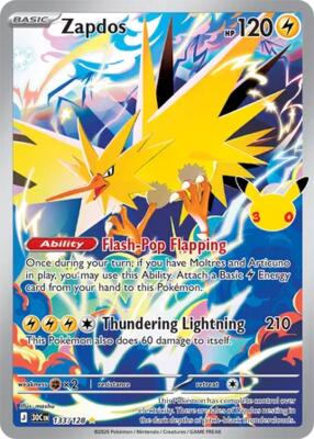 Zapdos - 133/128 card from ME: 30th Celebration