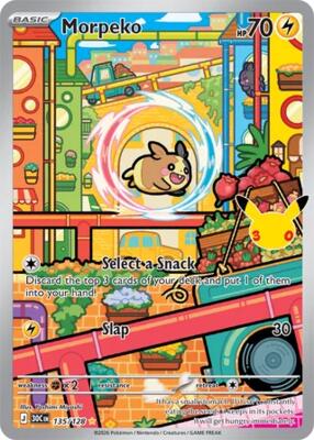 Morpeko - 135/128 card from ME: 30th Celebration