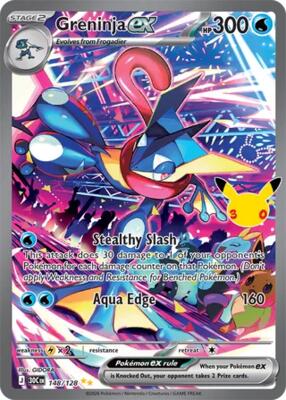 Greninja ex - 148/128 card from ME: 30th Celebration