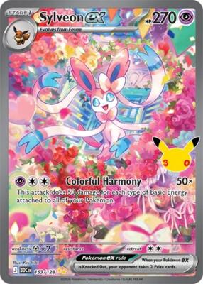 Sylveon ex - 153/128 card from ME: 30th Celebration