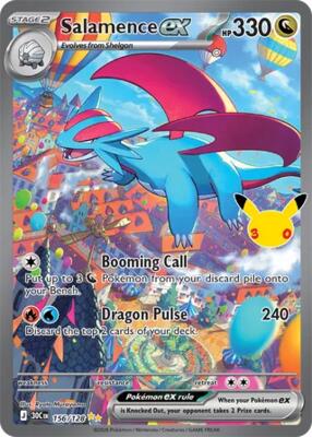 Salamence ex - 156/128 card from ME: 30th Celebration