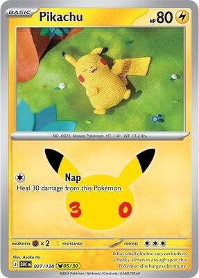 Pikachu - 027/128 card from ME: 30th Celebration