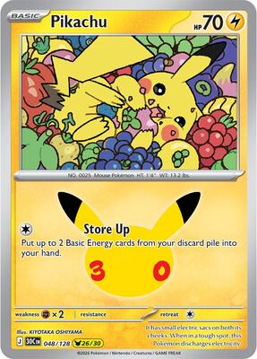 Pikachu - 048/128 card from ME: 30th Celebration