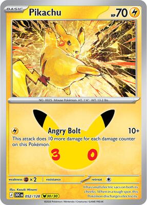Pikachu - 052/128 card from ME: 30th Celebration