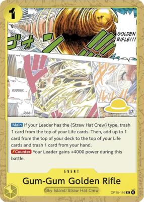 Gum-Gum Golden Rifle (Luffy Deck) card from Set Sail Deck Set