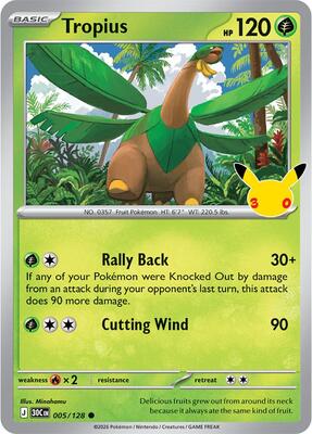 Tropius card from ME: 30th Celebration