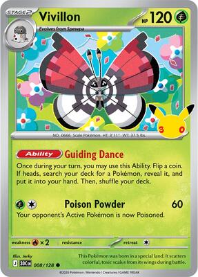 Vivillon card from ME: 30th Celebration