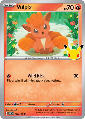 Vulpix card from ME: 30th Celebration