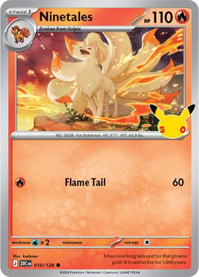 Ninetales card from ME: 30th Celebration
