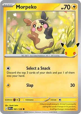Morpeko - 061/128 card from ME: 30th Celebration