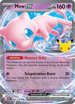 Mew ex - 066/128 card from ME: 30th Celebration