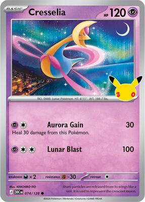 Cresselia card from ME: 30th Celebration