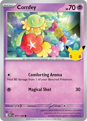 Comfey card from ME: 30th Celebration