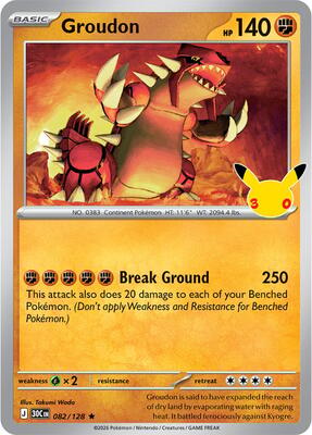 Groudon card from ME: 30th Celebration