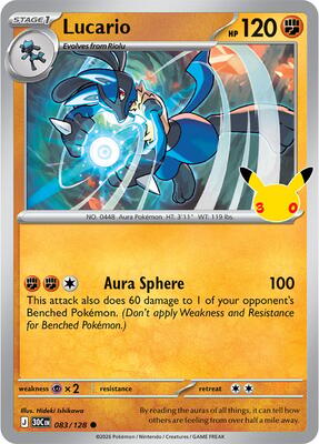 Lucario card from ME: 30th Celebration
