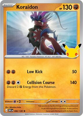 Koraidon card from ME: 30th Celebration