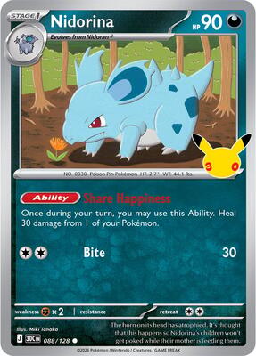 Nidorina card from ME: 30th Celebration