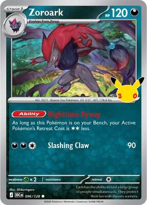 Zoroark card from ME: 30th Celebration