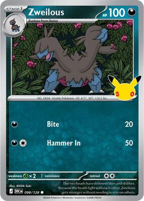 Zweilous card from ME: 30th Celebration