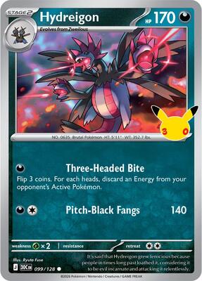 Hydreigon card from ME: 30th Celebration