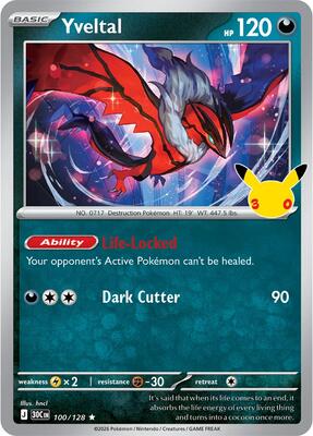 Yveltal card from ME: 30th Celebration