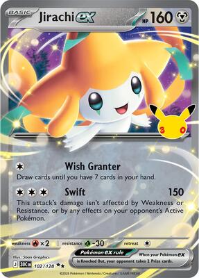 Jirachi ex - 102/128 card from ME: 30th Celebration