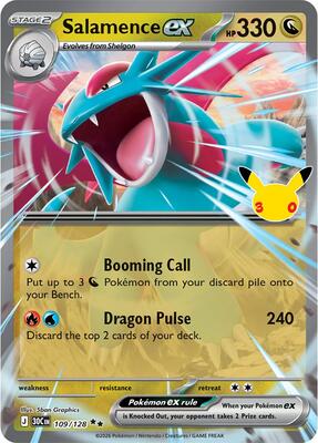 Salamence ex - 109/128 card from ME: 30th Celebration