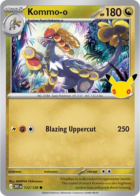 Kommo-o - 112/128 card from ME: 30th Celebration