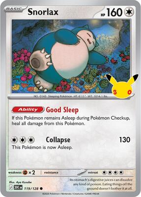 Snorlax card from ME: 30th Celebration